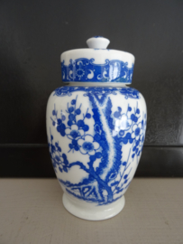 Tabakspotje blauw/wit - VERKOCHT