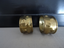 Set van 2 - vintage servetringen - messing