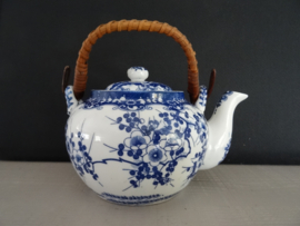 Theepotje prunus - bloesem Japans - blauw/wit - VERKOCHT