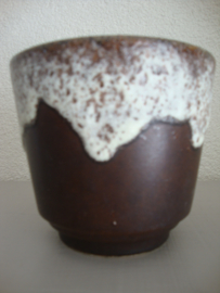 Vintage bloempot bruin - lava - VERKOCHT