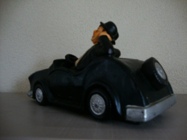 Beeld Laurel en Hardy - auto - vintage - VERKOCHT