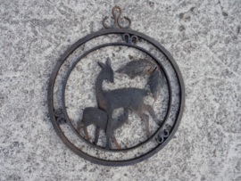 Metalen hanger - hertjes - decoratie - VERKOCHT
