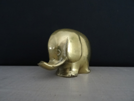 Beeldje olifant - koper of messing - vintage - VERKOCHT