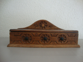 Houten kistje wandkistje - VERKOCHT