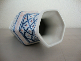 Vaasje blauw/wit - VERKOCHT