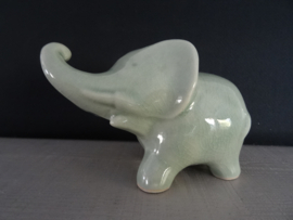 Beeldje olifantje - celadon - VERKOCHT
