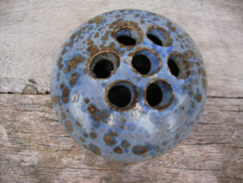 Bloemensteker - rozensteker - keramiek - blauw - VERKOCHT