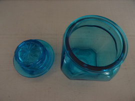 Glazen potje - blauw - Container - Made in Belgium - VERKOCHT