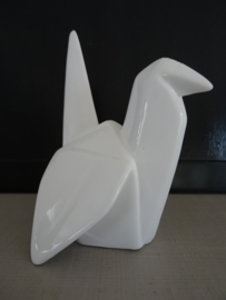 Beeldje vogel - wit - origame - VERKOCHT