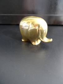 Vintage beeldje olifant - koper/messing - VERKOCHT