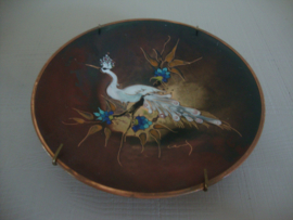 Vintage wandbordje - vogel - VERKOCHT