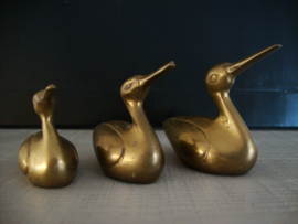 Eend - eenden- vogel - koper of messing - vintage - VERKOCHT