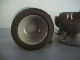 Kop en schotels - vintage - keramiek - VERKOCHT