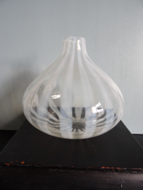Vaas - vaasje - glas - witte streep - VERKOCHT