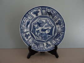 Wandbord - blauw/wit - vogel - Chinees - VERKOCHT