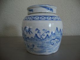 Gemberpotje blauw wit - VERKOCHT