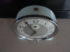 Vintage wekker - Gt Britain - Engeland - lichtblauw - VERKOCHT