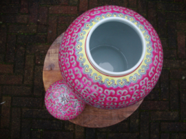Grote gemberpot - roze - VERKOCHT
