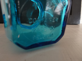 Glazen potje - blauw - Container - Made in Belgium - VERKOCHT
