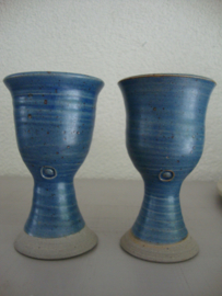 Keramiek aardewerk set - blauw - VERKOCHT