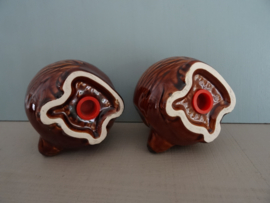 Peper- en zoutstel - egel - vintage - Made in England - VERKOCHT