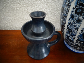 Kandelaar - aardewerk - donkerblauw