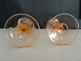 Vintage glazen - zalm -  Luminarc France - VERKOCHT