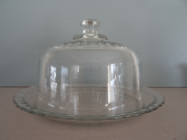 Glazen dekselschaal Arcoroc - vintage - VERKOCHT