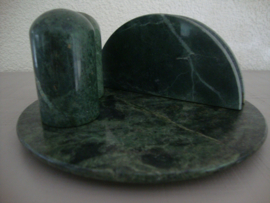 Vintage kaasplankje - groen marmer - VERKOCHT
