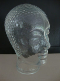 Vintage glazen hoofd - VERKOCHT