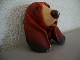 Vintage wanddecoratie - hond - kop - VERKOCHT