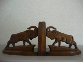 Vintage boekensteunen steenbok - VERKOCHT