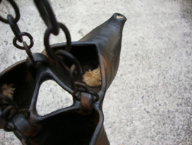 Hang olielamp - Jan de Graaf - bruin - keramiek - VERKOCHT