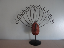 Pauw - decoratief - hout en metaal - VERKOCHT