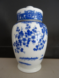 Tabakspotje blauw/wit - VERKOCHT