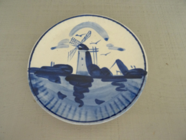 Delfts blauw wandbordje - handpainted - VERKOCHT