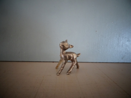 Beeldje hertje - bambie - letterbakfiguurtje - verzilverd