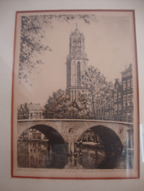 Oude prent - Dom Utrecht - VERKOCHT