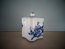 Dekselpotje Porselein - blauw wit - Chinees - VERKOCHT