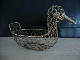 Draadmandje eend - VERKOCHT