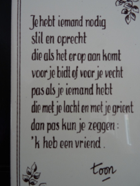 Tegel Toon Hermans - VERKOCHT