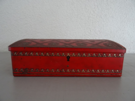 Trommel - blik - rood - VERKOCHT