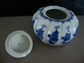 Chinees dekselpotje - blauw wit - VERKOCHT
