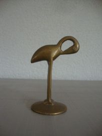 Koperen vogel/flamingo - VERKOCHT