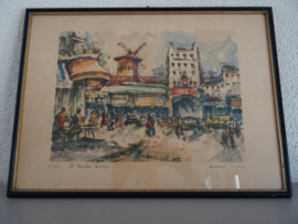 Schilderij / prent - Marius Girard - Le Moulin Rouge