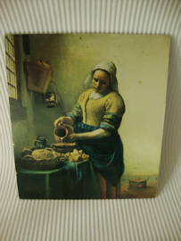 Oude prent - 'Melkmeisje' Johannes Vermeer - VERKOCHT