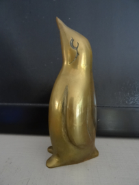 Koperen of messing beeldje Pinguin - vintage - VERKOCHT