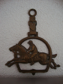 Koperen wandhaak - springpaard - kapstok haak - paard - VERKOCHT
