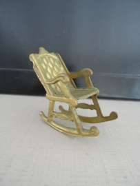 Miniatuur schommelstoel - koper of messing - VERKOCHT