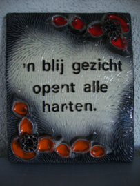 Tegel Jan van Erp - 'n Blij gezicht opent alle harten' - VERKOCHT